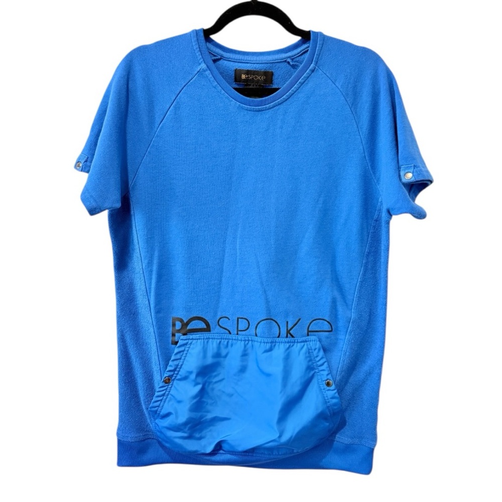 BeSpoke Bright Blue Shirt - Large Single Front Snap Pocket - Size M/L
